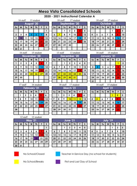 Chula Vista Elementary Calendar